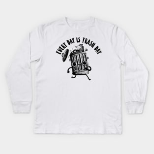 Trash Day Kids Long Sleeve T-Shirt